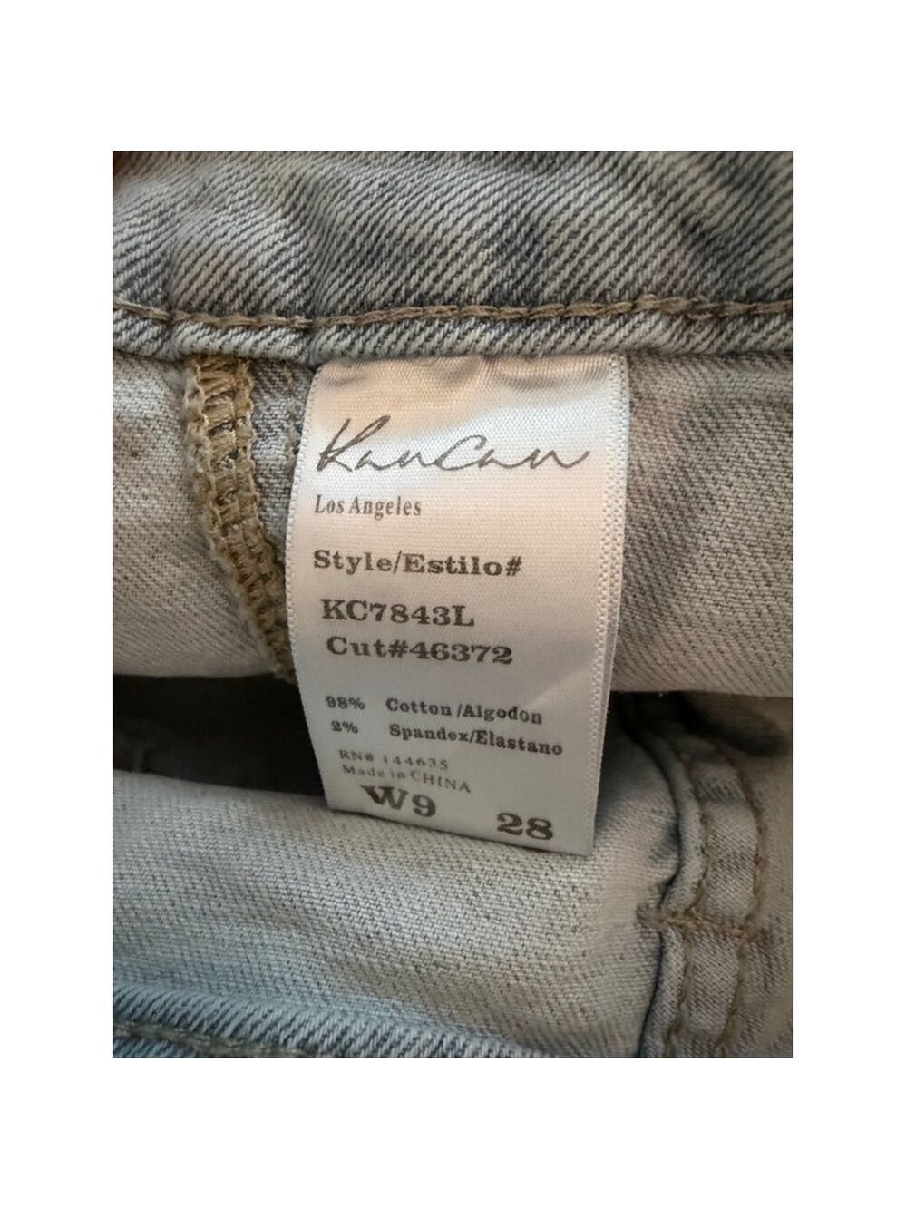 KanCan Light Blue Straight Leg Jeans Juniors 9 - Picture 6 of 8